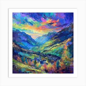 Sunset In The Mountains 56 Art Print