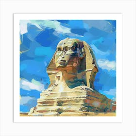 A Sphinx In Giza Expressive Strokes Illustration 1719992152 3 Art Print