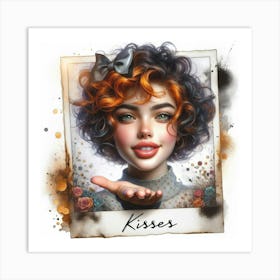 Kisses Art Print