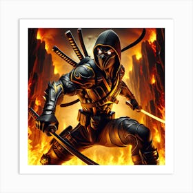 Hellfire Ninja Art Print