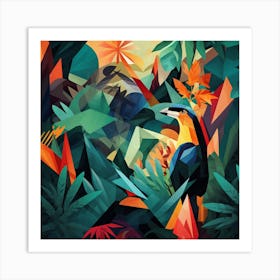 Toucan In The Jungle Art Print