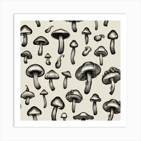 Mushroom Print 1 Art Print