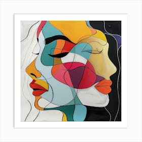 Abstract Woman'S Face 3 - city wall art, colorful wall art, home decor, minimal art, modern wall art, wall art, wall decoration, wall print colourful wall art, decor wall art, digital art, digital art download, interior wall art, downloadable art, eclectic wall, fantasy wall art, home decoration, home decor wall, printable art, printable wall art, wall art prints, artistic expression, contemporary, modern art print, Art Print