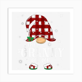 Granny Gnome Matching Family Group Christmas Party Pajama Art Print