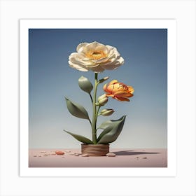 Flowers In A Pot Art Print