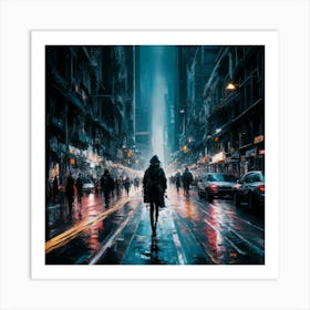 City At Night 1 Art Print