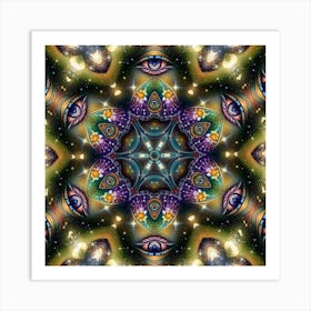 Psychedelic Mandala 16 Art Print