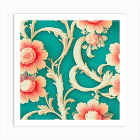 Floral Wallpaper Art Print