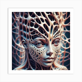 Fractal Woman Art Print