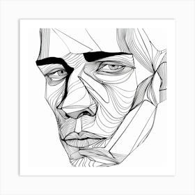 Abstract Portrait Of A Man 1 Art Print