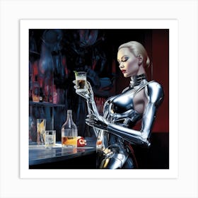 Robot Bartender 5 Art Print