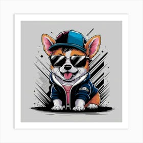 Corgi Dog Art Print