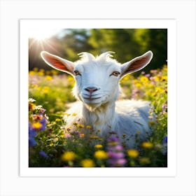 Goat In The Meadow Art Print
