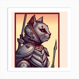 Knight Cat Art Print