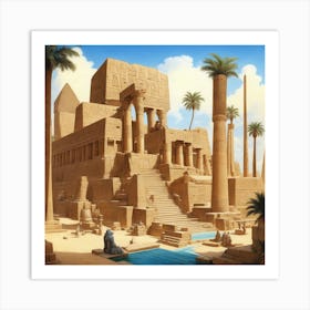 Egyptian Temple 1 Art Print