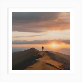 Sunset On A Mountain 1 Art Print