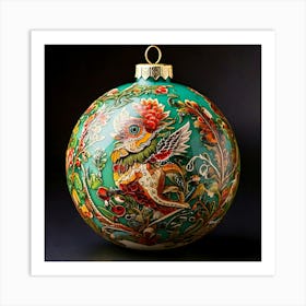 Firefly Hyper Detailed Porcelain Christmas Ball With Vibrant Creature Design 28213 Art Print