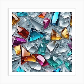 Colorful Diamonds Art Print