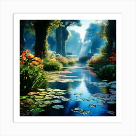 Lily Pond 1 Art Print