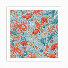 Octopus Sea Art Print