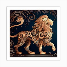 Lion Zodiac Symbol Art Print