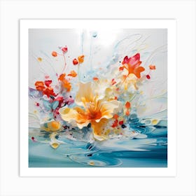 AI Serenity in Spectrum: Nature's Poetic Dance  Art Print