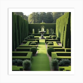 formal garden Art Print