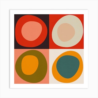 Bauhaus Modern Bold 2 Square Art Print
