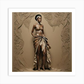 Afro - African Woman Art Print