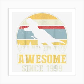 23rd Birthday Dinosaur 23 Year Old Awesome Since 1999 Art Print