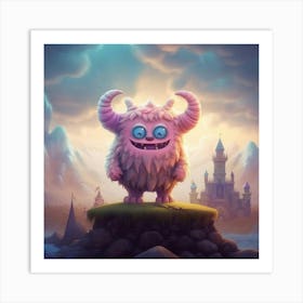 Monster In A Castle Art Print