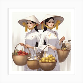 Two Vietnamese Women Art Print