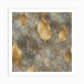 Gold Leaves Art Print