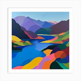 Abstract Travel Collection Queenstown New Zealand 4 Art Print