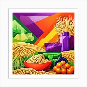 Bounty Form The Field Cubism Style Art Print