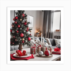 Christmas Table Setting 25 Art Print