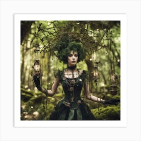 Steampunk Marionette Wicked Fairy Lamps  Art Print