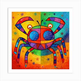 Crab By Person 1 Art Print