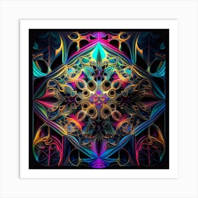 Psychedelic Art, fractal art Art Print