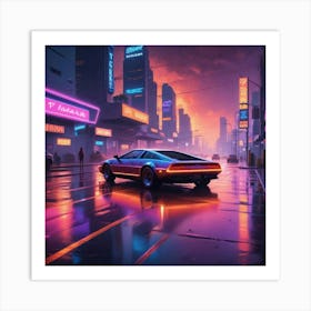 Cinematic Photograph Of Sunset Art Print