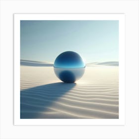 Sphere In The Desert 1 Art Print