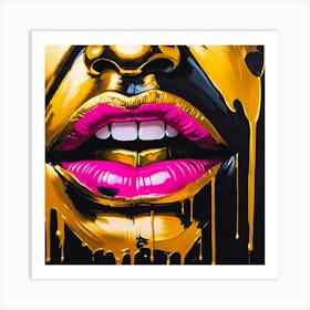 Goldlips Art Print