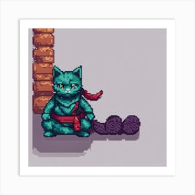 Pixel Cat 2 Art Print