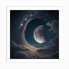 Moon In The Sky Art Print