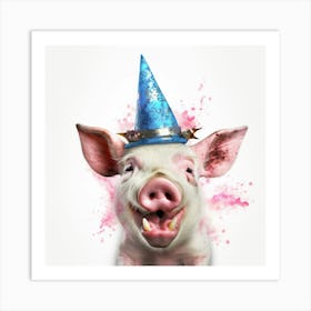 Pig In A Hat Art Print