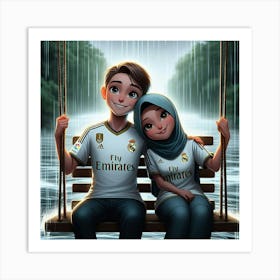 Real Madrid Muslim Couple Art Print