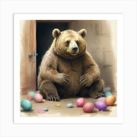 Easter Bear 3 Art Print