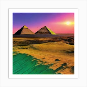 Pyramids Of Giza 3 Art Print