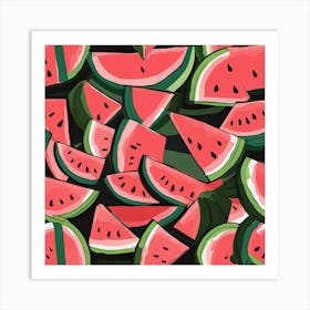 Watermelon Pattern Art Print