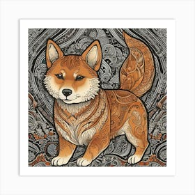 Shiba Inu 71 Art Print